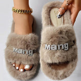 themeisles - Khaki Casual Living Patchwork Round Keep Warm Comfortable Shoes (Subject To The Actual Object)