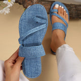 themeisles - Deep Blue Casual Patchwork Solid Color Round Comfortable Shoes