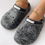 themeisles - Multicolor Casual Living Graffiti Patchwork Round Comfortable Shoes