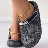 themeisles - Multicolor Casual Living Graffiti Patchwork Round Comfortable Shoes