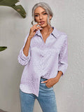 themeisles Urban Leopard Long Sleeves Lapel Blouse