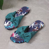 themeisles - Green Casual Daily Patchwork With Bow Round Comfortable Shoes