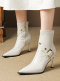 themeisles Split-Joint Pointed-Toe Pumps Boots