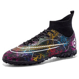 Soccer Shoes Fg/Tf Society Mens Football Boots Grass Anti-Slip Outdoor Training Cleats Futsal Sneakers Children Sports Footwear 240611 Dhroi