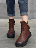 themeisles Original Irregular Casual Zipper Booties