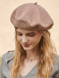 themeisles Simple Keep Warm Solid Color Beret Hats&Caps