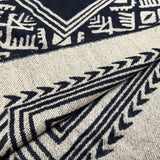 Elegant Boho-Chic Tassel Shawl - Thick, Soft & Windproof With Geometric Print | Perfect For Fall/Winter Outdoor Leisure