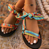 themeisles - Leopard Print Casual Patchwork With Bow Round Comfortable Shoes
