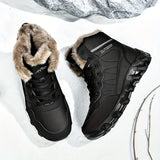 Men's Winter Snow Boots - Waterproof, Anti-Slip & Warm with Plus Velvet Lining for Skiing and Outdoor Activities