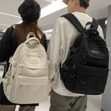 1pc Durable High School Backpack - Large Capacity Computer Compartment - Designed for Junior, Senior High & College Students - Stylish, Comfortable, Multiple Pockets