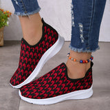 themeisles - Red Casual Patchwork Round Comfortable Shoes