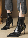 themeisles Split-Joint Pointed-Toe Pumps Boots