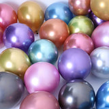 10pcs, Metal Color Latex Balloon, Wedding Day Party Balloon, Christmas Decor, Metal Color Balloons, Birthday Thanksgiving New Year Decoration Supplier, Photo Ballon, Party Ballon, Birthday Ballon, Birthday Decoration, Aesthetic Room Decor