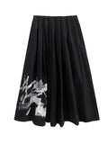 themeisles Original Loose Lace-Up Hollow Sleeve Blouse+Black Vest+Wide Leg Pants Culotte Three Pieces Set
