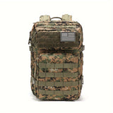 45L Large Capacity Travel Backpack for Men - Spacious 3-Day Pack with DIY Molle System, Fits 17 Inch Laptop, Durable Nylon Material, Hand Washable, Ideal for Travel, Work, Camping, Hunting, Hiking, Sports