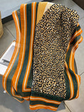 themeisles Vintage Ramie Cotton Leopard Printed Scarf
