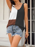 themeisles Multi-Colored Sleeveless V-neck Vest Top