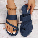 themeisles - Deep Blue Casual Patchwork Solid Color Round Comfortable Shoes