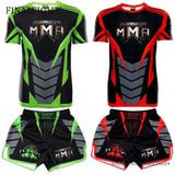 Boxing Shorts MMA T Shirt Set Kickboxing Fight Pants Muay Thai Shorts Combat Sparring Grappling Kickboxing Martial Arts Uniform