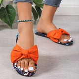 themeisles - Green Casual Daily Patchwork With Bow Round Comfortable Shoes