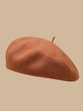 themeisles Simple Keep Warm Solid Color Beret Hats&Caps