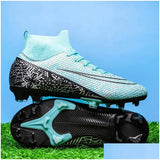 Soccer Shoes Quality Football Boots Men Boys Cleats Children Kids Lightweight Comfortable Futsal Sneakers 240607 Drop Delivery Accesso Dhkb2