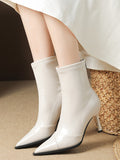 themeisles Split-Joint Pointed-Toe Pumps Boots