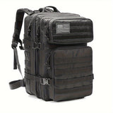 45L Large Capacity Travel Backpack for Men - Spacious 3-Day Pack with DIY Molle System, Fits 17 Inch Laptop, Durable Nylon Material, Hand Washable, Ideal for Travel, Work, Camping, Hunting, Hiking, Sports