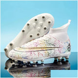 Soccer Shoes Fg/Tf Society Mens Football Boots Grass Anti-Slip Outdoor Training Cleats Futsal Sneakers Children Sports Footwear 240611 Dhroi