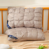 2pcs Twisted flower star hotel high and low pillow, home non-collapse cervical pillow core, washable pillow core, outdoor camping pillow