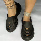 themeisles - White Casual Daily Hollowed Out Patchwork Solid Color Round Comfortable Shoes