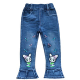 18m-6Years Spring Autumn Little Girls Toddler Baby Jeans Denim Pants Trousers Cowboy Boot Cut 22