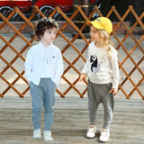 Big Boys Harem Pants For Girls Casual Baggy Cotton Solid Pants Children's Winter Clothes Lovely Cute Silk Trousers 210308