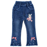 18m-6Years Spring Autumn Little Girls Toddler Baby Jeans Denim Pants Trousers Cowboy Boot Cut 22