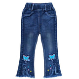 18m-6Years Spring Autumn Little Girls Toddler Baby Jeans Denim Pants Trousers Cowboy Boot Cut 22
