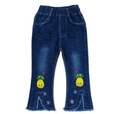 18m-6Years Spring Autumn Little Girls Toddler Baby Jeans Denim Pants Trousers Cowboy Boot Cut 22