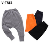 Big Boys Harem Pants For Girls Casual Baggy Cotton Solid Pants Children's Winter Clothes Lovely Cute Silk Trousers 210308