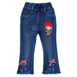 18m-6Years Spring Autumn Little Girls Toddler Baby Jeans Denim Pants Trousers Cowboy Boot Cut 22
