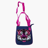 themeisles Y2K Aesthetic Denim Bag Sequin Tiger