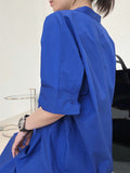 themeisles Original Solid Round-Neck Shirt Dress