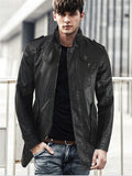 themeisles Men's Winter Coat Short Coat Business Casual Winter Polyester Windproof Warm Outerwear Clothing Apparel Stylish Classic & Timeless non-printing Solid Color Pocket Stand Collar Single Breasted