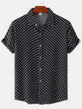 themeisles Summer New Men's Large Size Floral Shirt Youthful Popular Fashion Hawaii Wave Point Short-sleeved Shirt