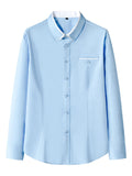themeisles New Business Long-sleeved Shirt Lapel Fashion Casual Slim Non-iron Thin Section Solid Color Men's Shirt