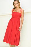 themeisles Get A Clue Tie-strap Midi Dress