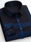 themeisles Men's Dress Shirt Button Up Shirt Collared Shirt Geometry Square Neck Black / Red Black / Gray Sea Blue Black White Casual Daily Long Sleeve Print Clothing Apparel Designer