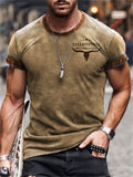 themeisles Summer Men's T-shirt Letter Print Round Neck Short Sleeve T-shirt S M L XL 2XL 3XL 4XL 5XL