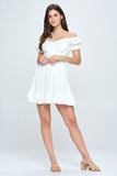 themeisles Off Shoulder Ruffle Mini Dress