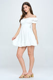 themeisles Off Shoulder Ruffle Mini Dress