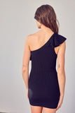 themeisles One Shoulder Ruffle Dress