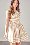 themeisles Front Cross Back Tie Dress